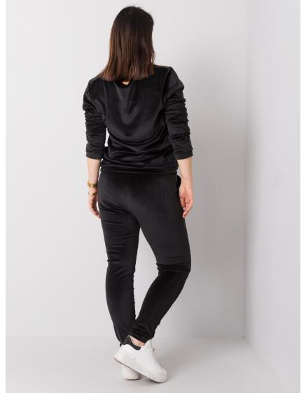 Dámský set velurový plus size JEANNE černý 
