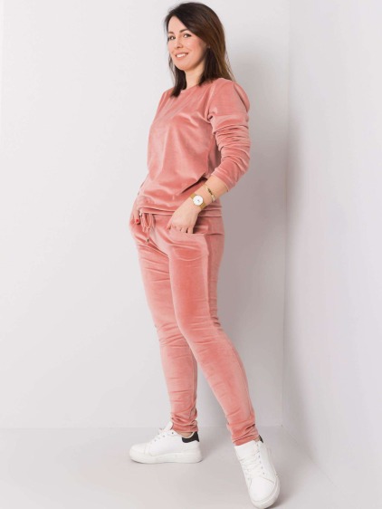 Dámsky velúrový plus size set JEANNE pink