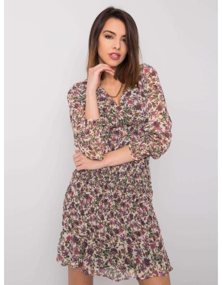 Női virágos ruha Alaina RUE PARIS RUE PARIS világos bézs
