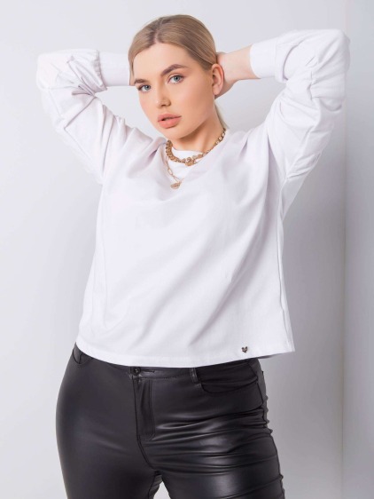 Női plus size pulóver FLORENTIA fehér