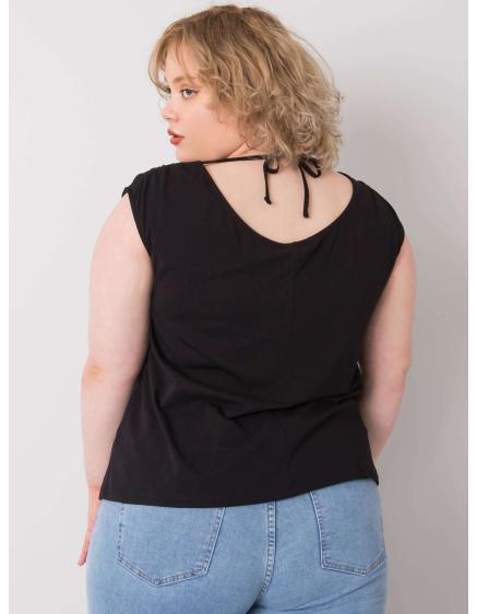 Dámska plus size bavlnená blúzka PENNY black
