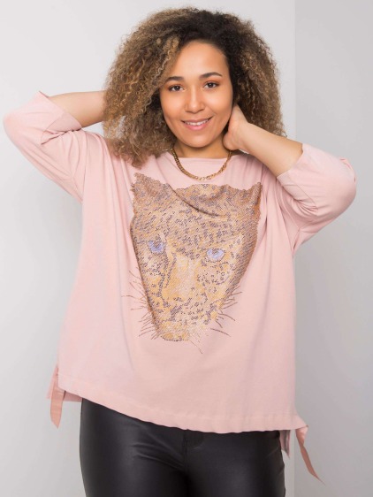Dámska plus size blúzka DARREN pink