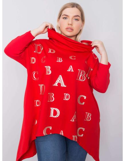 Női plus size blúz AINA piros