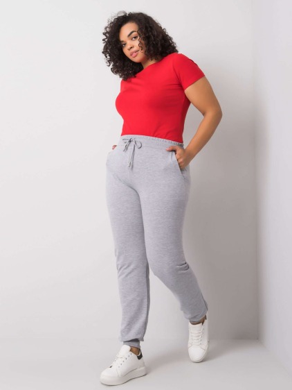 Dámské tepláky plus size BEATRIZ šedé