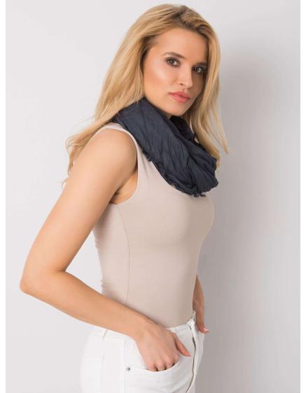 Női sál bojtokkal JAXSON tengerészkék