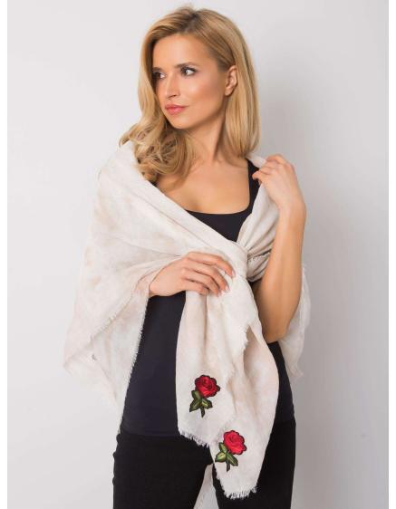 Női sál applikációkkal KORBIN bézs bézs