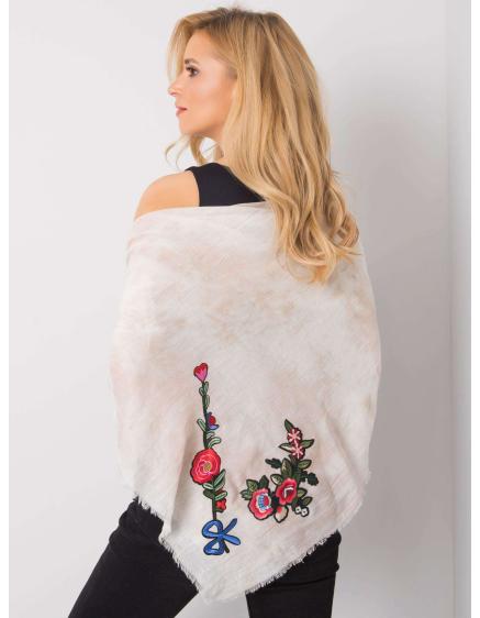 Női sál applikációkkal KORBIN bézs bézs