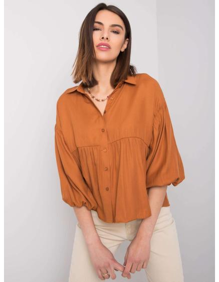 Dámska košeľa Janet RUE PARIS hnedá