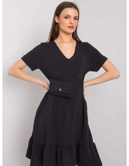 Dámské šaty s volánky VIANNA černé 