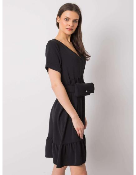 Dámské šaty s volánky VIANNA černé 