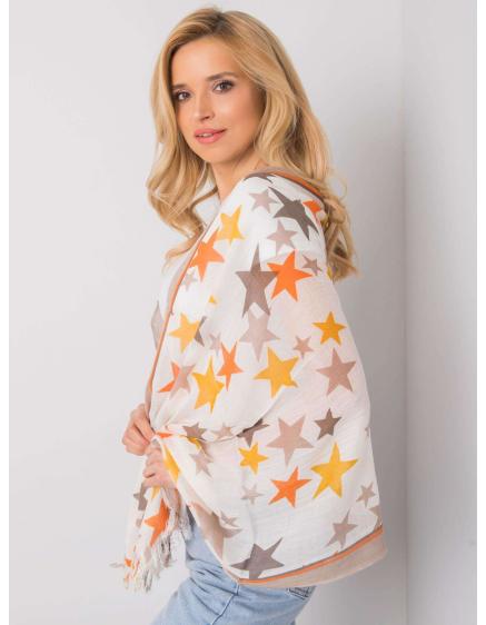 Női sál DANNY bézs színű csillagmintával