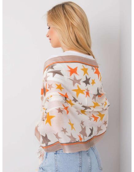 Női sál DANNY bézs színű csillagmintával