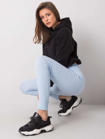 Női bordázott leggings SANJA világoskék