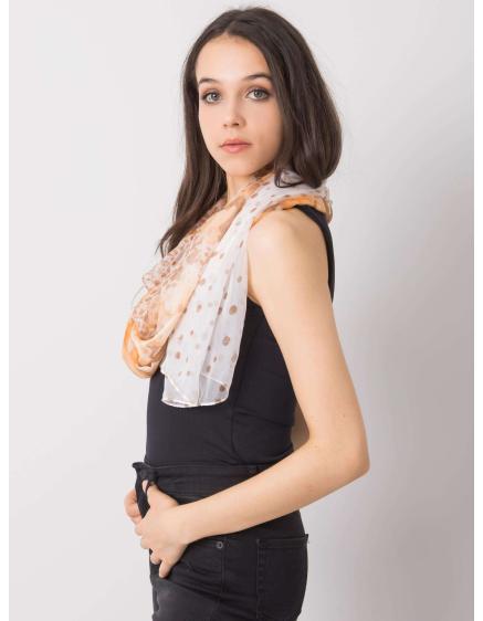 Dámská šála vzorovaná BRUCE hnědo-oranžová  