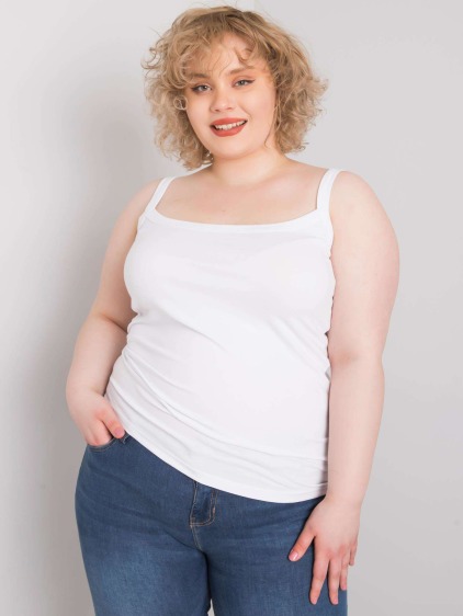 Dámsky plus size bavlnený top SCARLETTE white