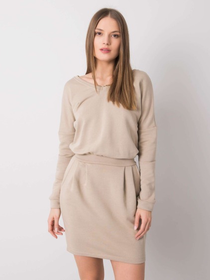 Női Kloe ruha RUE PARIS bézs RUE PARIS beige