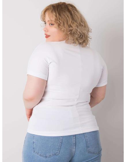 Dámská halenka plus size s kamínky LUCE bílá