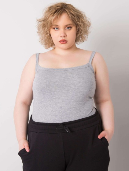 Dámsky plus size top s ramienkami Scarlette sivý