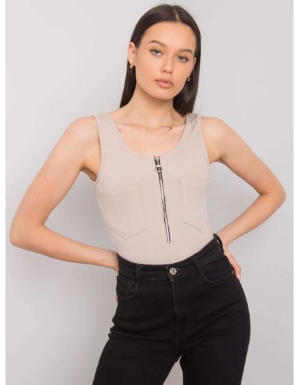 Női felső zsebekkel ROSALIND bézs színben