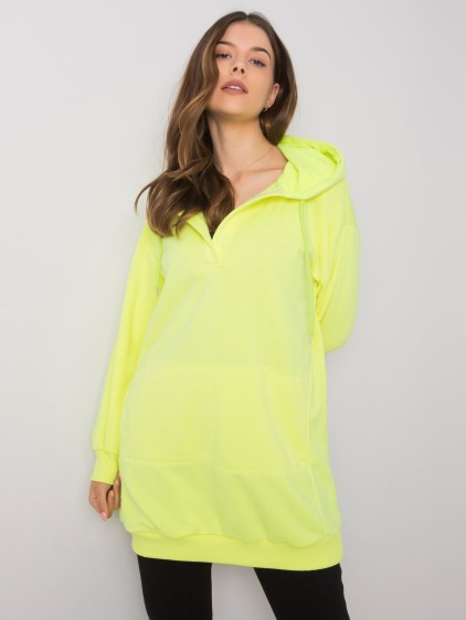 Dámska mikina s kapucňou FLUO yellow