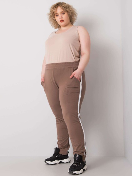 Dámske plus size tepláky KAIRI beige