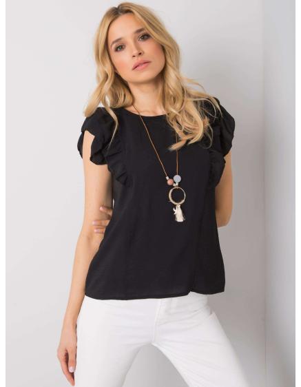 Dámská halenka s volánky Macy OCH BELLA černá 