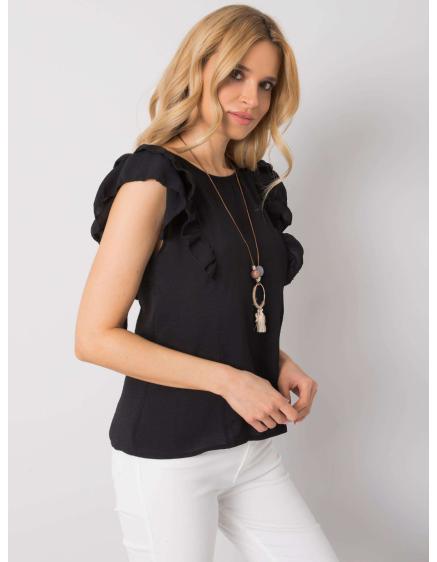 Dámská halenka s volánky Macy OCH BELLA černá 