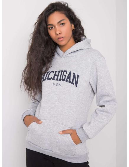 Dámska melanžová mikina Khianna RUE PARIS sivá