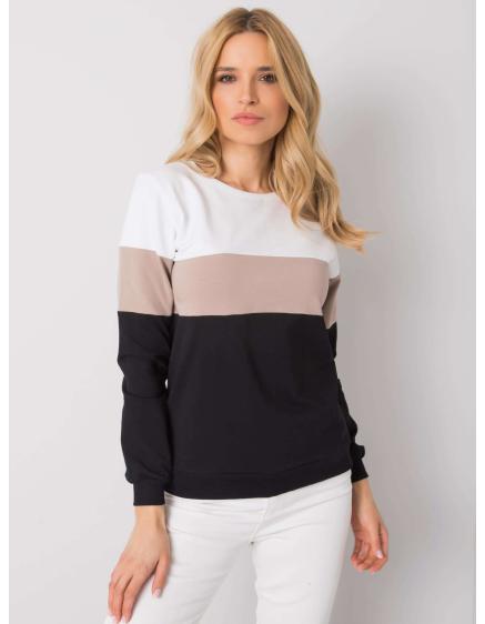 Dámska mikina Larice RUE PARIS čierno-béžová