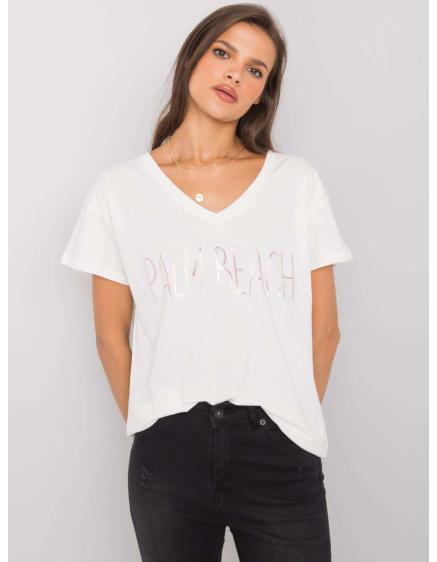 Női nyomtatott póló DENMA ekrü színben