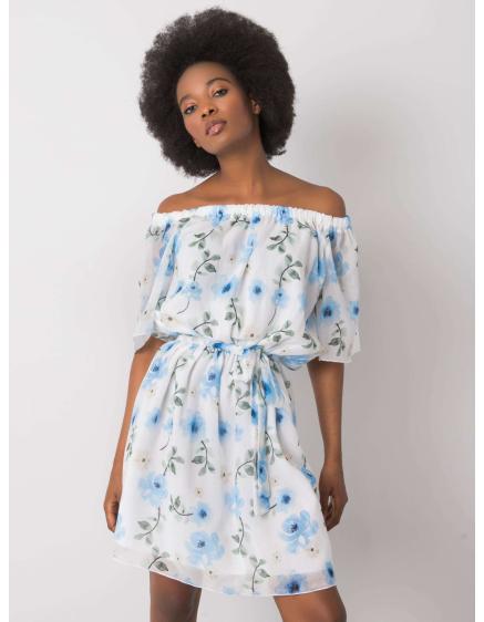 Női virágos ruha YAMILETH fehér