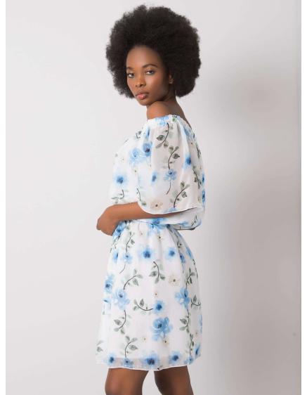 Női virágos ruha YAMILETH fehér