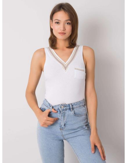 Női háromszög nyakkivágású felső Laylani OCH BELLA Fehér