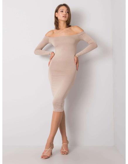Dámske priliehavé šaty Margaux RUE PARIS beige