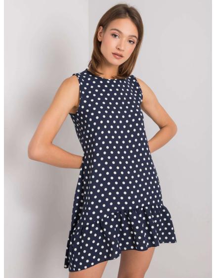 Női Nicollete RUE PARIS csíkos női ruha tengerészkék