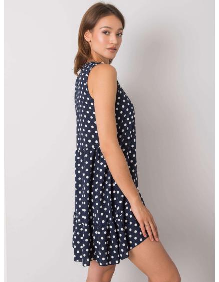 Női Nicollete RUE PARIS csíkos női ruha tengerészkék