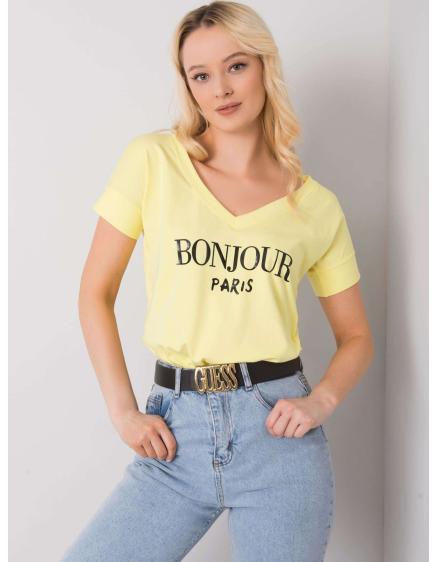 Női póló EMILIE sárga színnel