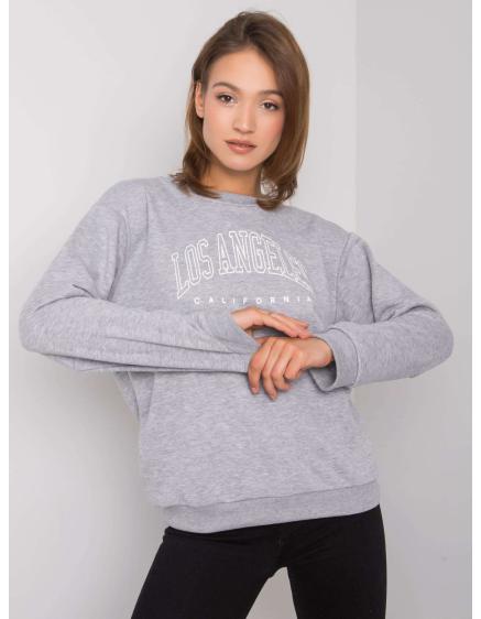 Dámska mikina s kapucňou melange Drew RUE PARIS sivá