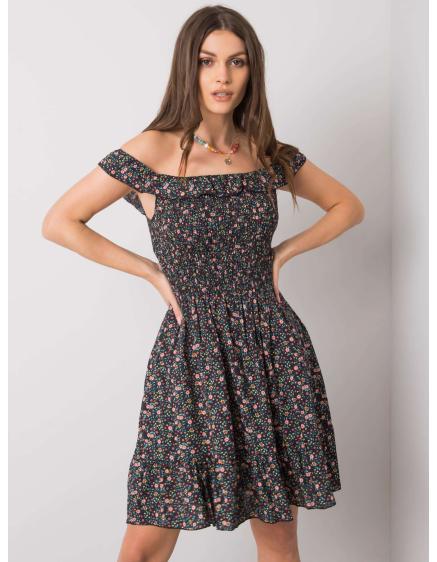 Női fodros ruha LANCIANO fekete