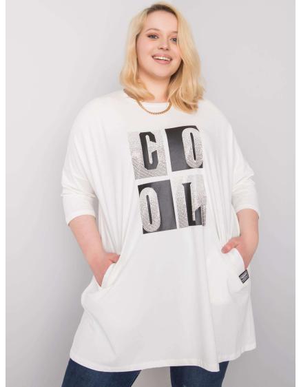 Női laza szabású blúz CELESTE ekrü színben