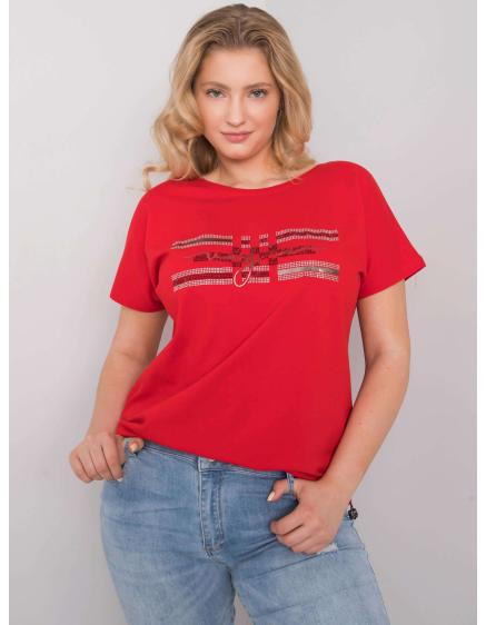 Női blúz MELFI plus size piros