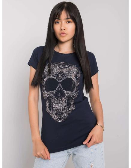 Női póló SKULL tengerészkék