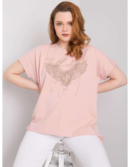Női plus size pamut blúz SHERRY pink
