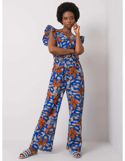 Dámsky vzorovaný overal CASJA tmavomodrý