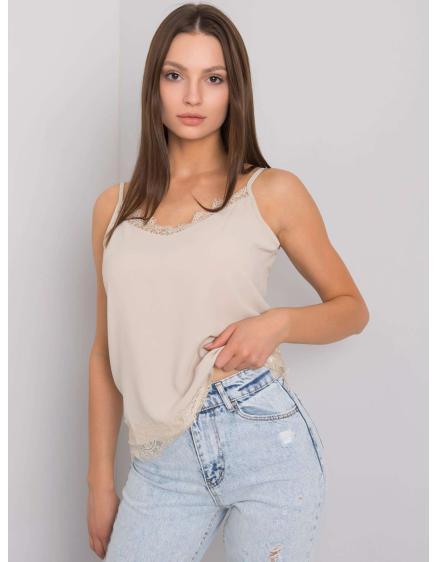 Női csipkés felső LEYLA Bézs