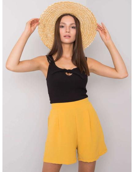 Női pamut rövidnadrág ZOEY sárga