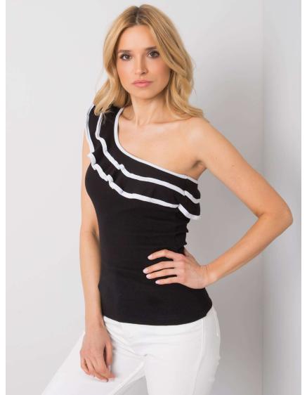 Női top fodros Rhea OCH BELLA fekete