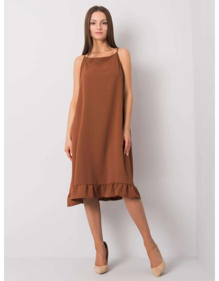 Női pántnélküli ruha SIMONE barna