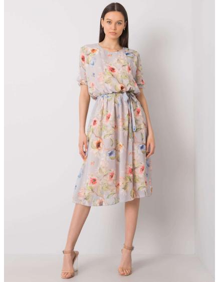 Női virágos ruha MAELLE szürke