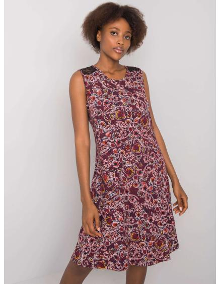 Dámské šaty vzorované SOUSANNA bordó